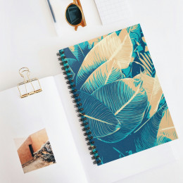 Abstract Botanical Leaves Notebook